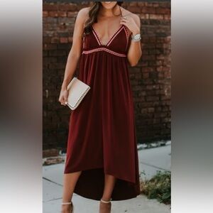 Express Elegant Red Maxi Dress